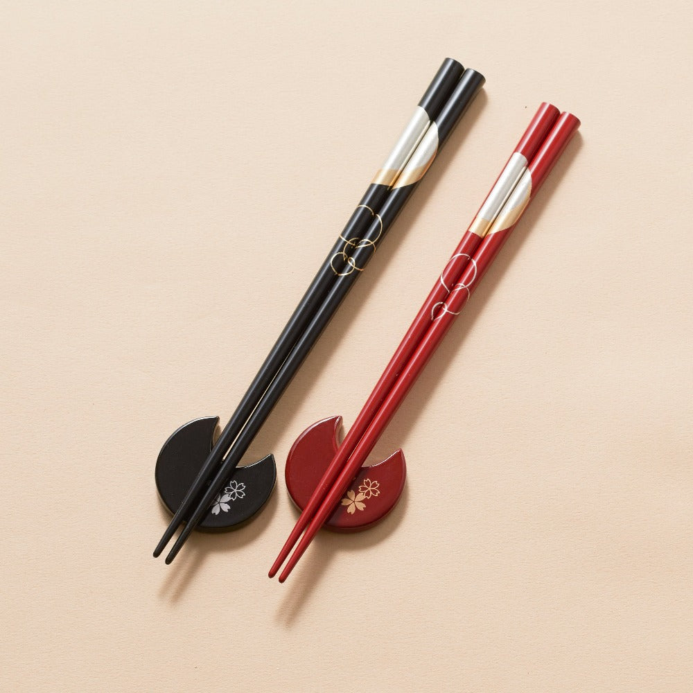 【一双】宵待月&箸置華桜