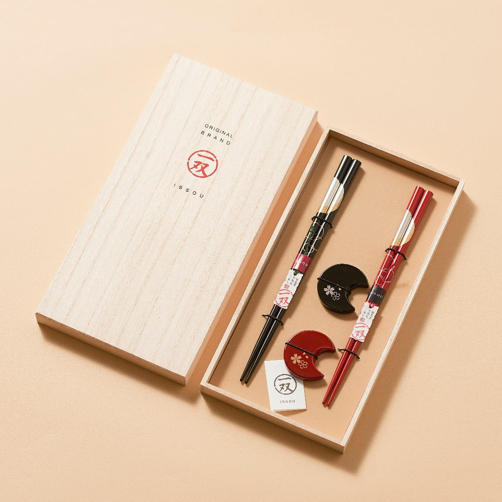 【一双】宵待月&箸置華桜